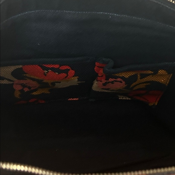 Spartina 449 Pretty Black/Orange Floral Double Straps Shoulder Bag Tote Purse 🌺🌺 - Picture 10 of 14